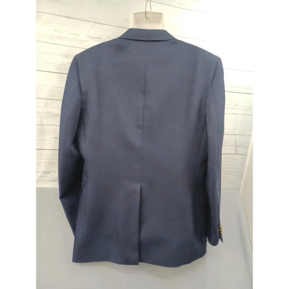 Vtg Haggar Mens Blazer Jacket Sz 42 Washable Blue 2 Gold Buttons